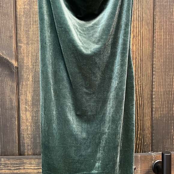 Pink Rose Velvet Slip Dress XS Green Y2K Whimsigoth Coquette HOCO Formal  Girly - Picture 4 of 10